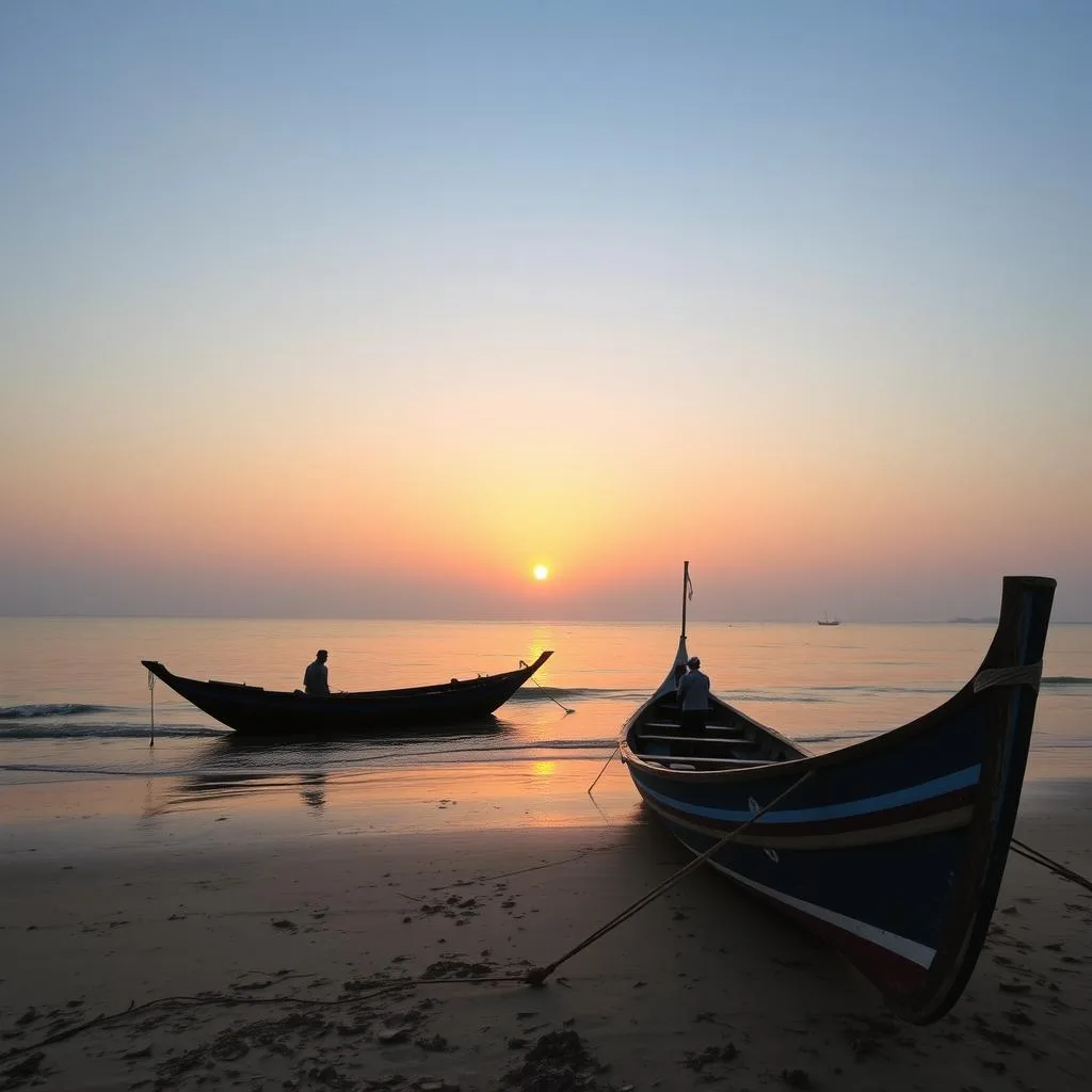 Two Boats at Sundown