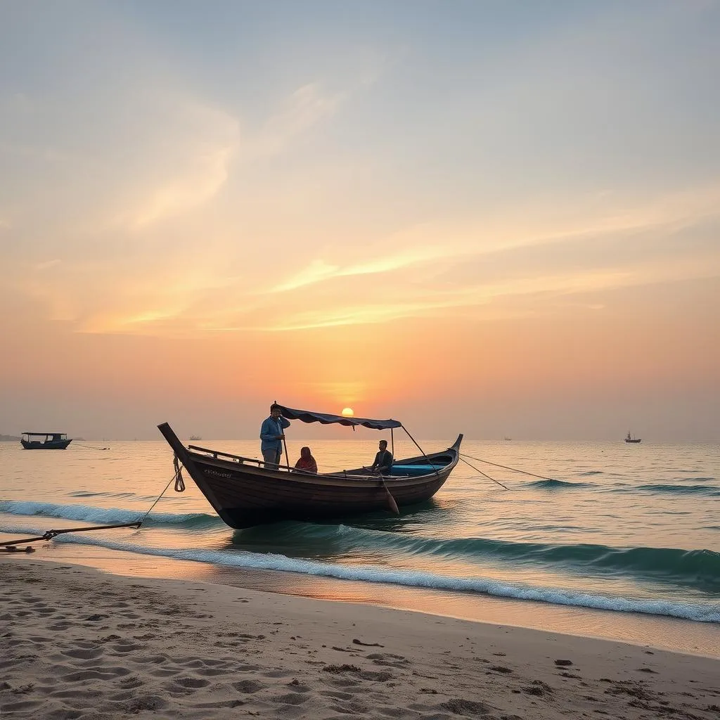 Hazy Morning Boat