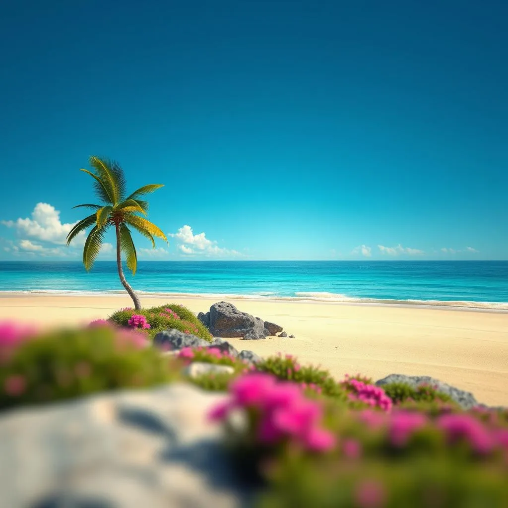 نخلة على الشاطئ